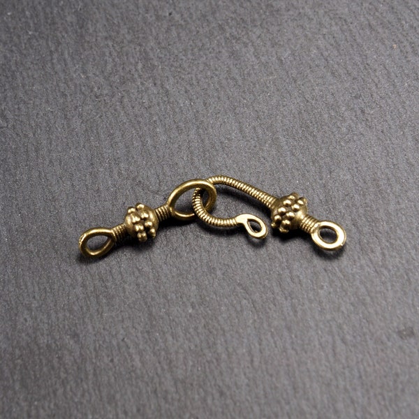 4 x Haken Verschluss, 4 Sätze für Armband, Halskette, Bronze, 10904