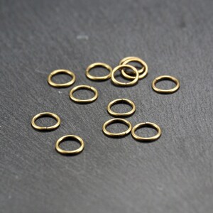 100 jump rings 8 mm, bronze-colored, 10981