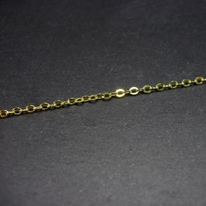 2.90/meter | Sold by the meter, fine anchor chain 2 x 3 mm, gold-plated, 10144