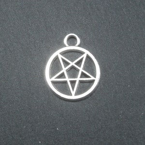 5 pendants pentagram, antique silver, 10605