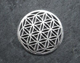 2 connectors flower of life, antique silver plated, 10258