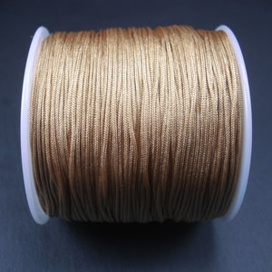 0,39EUR/1m | 10 Meter Makramee Band 0,8 mm, khaki, beige, 10408