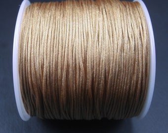 0.39EUR/1 m | 10 meters macrame ribbon 0.8 mm, khaki, beige, 10408