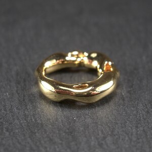 Ring pendant connector 24k gold plated, 10873 image 5