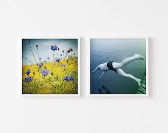 Photo series “Summer”, 2 photographs, fine art prints, without picture frame, 20 x 20 cm, photo gift