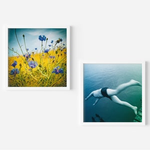 Fotoserie Sommer, 2 Fotografien, Fineartprints, ohne Bilderrahmen, 20 x 20 cm, Fotogeschenk Bild 2