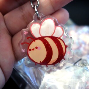 acrylic charm - happy bee