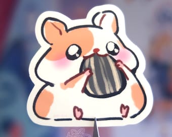 glossy vinyl sticker - hamtur (hamster)