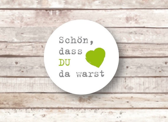Ähnliche Artikel wie 24 Aufkleber Schön dass Du da warst GASTGESCHENK