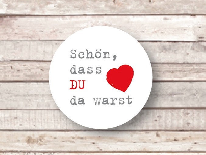 Schön dass Du da warst 24 Aufkleber 4cm Hochzeit Geburtstag Etsy