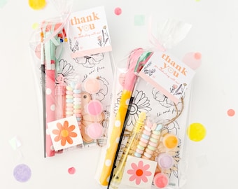 Wildflower Daisy Painting Favor Bag | Wild One Birthday Kit | Two-tti Frutti Groovy Girl Party