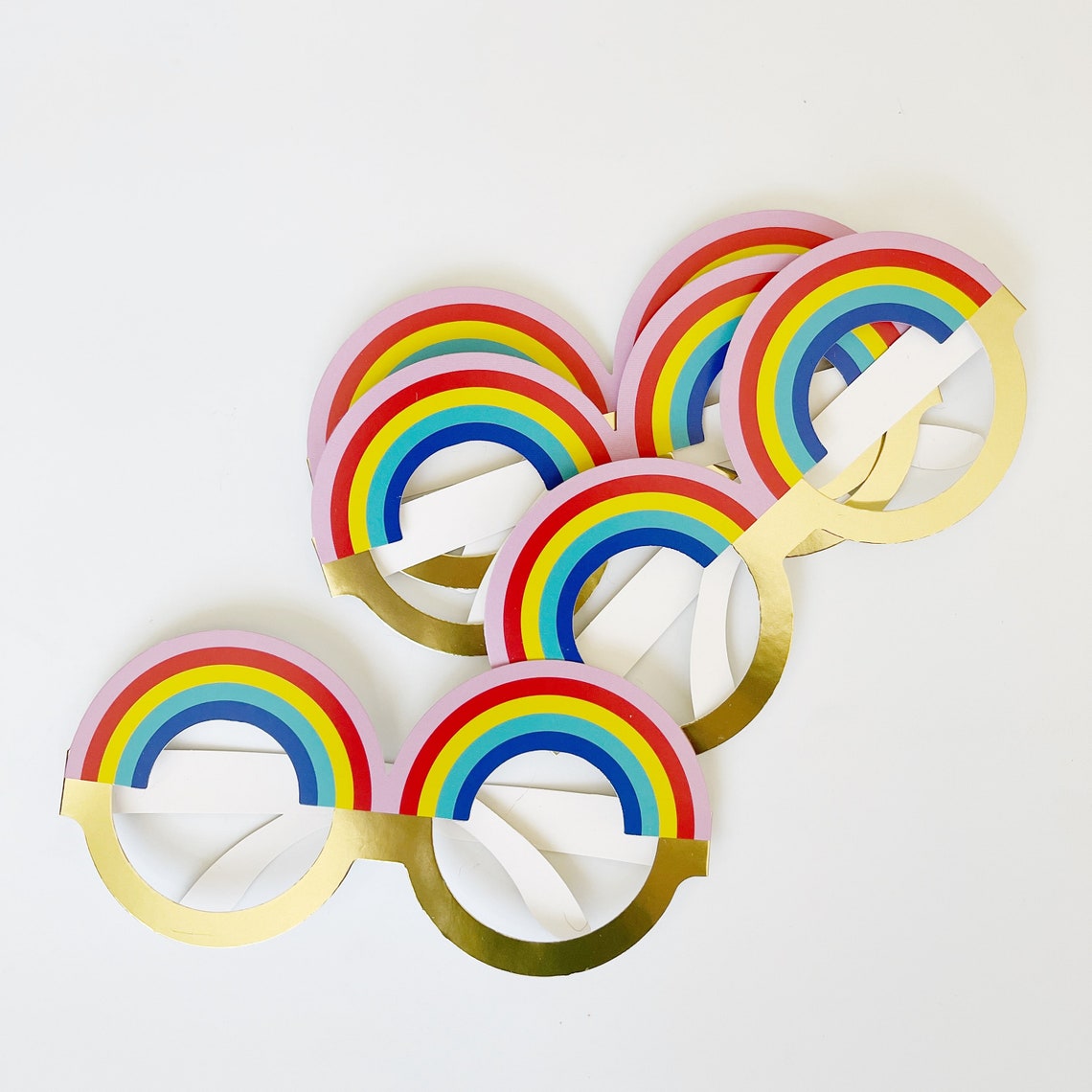 en papier arcen Ensemble de 8 Rainbow Party Etsy