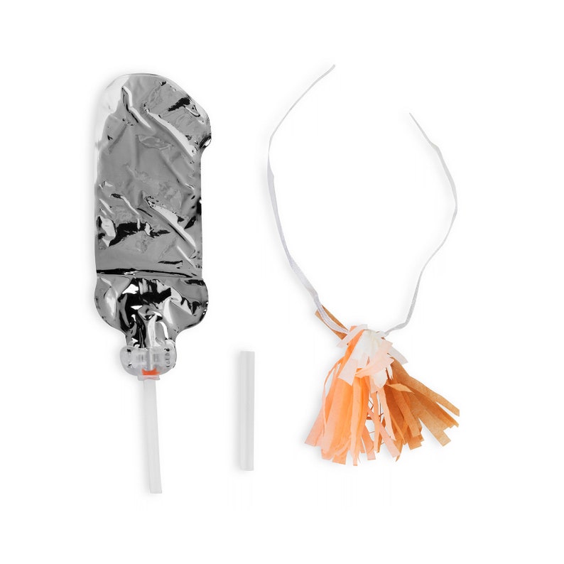 Mini Number Balloon Tassel Cake Topper With Candles Silver Etsy