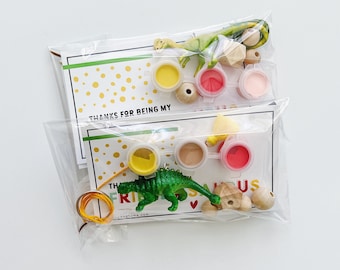 Dinosaur DIY Keychain Kit | Kids Dino Birthday Party Favor