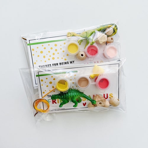 Dinosaur Kids Party Favor Bag DIY Keychain Kit Kids Etsy