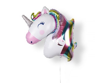 Unicorn Party Decor | Modern Unicorn Mylar Balloon | Kids Unicorn Birthday Party | Unicorn Theme Baby Shower | Girl Birthday Party Decor