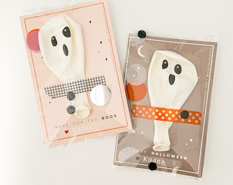Ghost Balloon Handout | Kids Classroom No Candy Halloween Treat | Kids Halloween Party Balloon Gram | Halloween Party Favor
