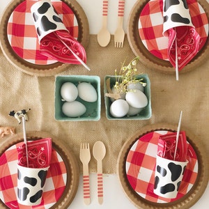 Barnyard Bash Party Kit. Farm Theme Barn Birthday Party Decor. Birthday in a Box Package. Modern Kids Animal Chic Backyard Party BBQ