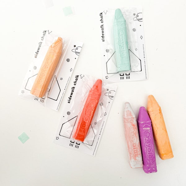Space Sidewalk Chalk Rocket Party Favor | Space Theme Party Favor | Kids Out of This World Guest Favor | Two the Moon Trip Around the Sun