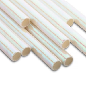 Shiny Iridescent Shimmer Paper Straws. Easter Brunch Decor. Unicorn Fairy Theme Birthday Party Decor. Bridal Shower Baby Shower Decor.