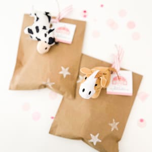 Pink Farm Theme Kids Party Favor | Farm Animal Kids Birthday Goodie Bag | Barnyard Party Favor | Farm Theme Party