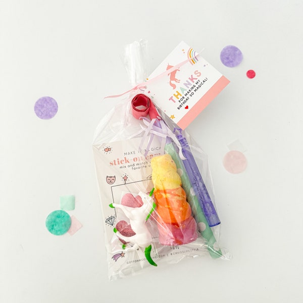 Unicorn Junior Kids Party Favor Bag | Kids Birthday Unicorn Birthday Party | Unicorn Theme Guest Favor | Unicorn Handouts