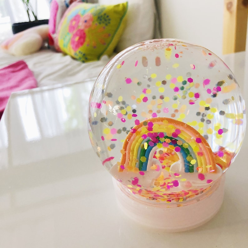 Kids Shatterproof Glitter Globe Toy Water Globe Childrens Etsy