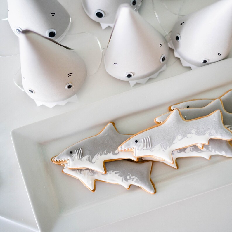 DIY Printable Shark Party Hats Instant Digital Download | Etsy