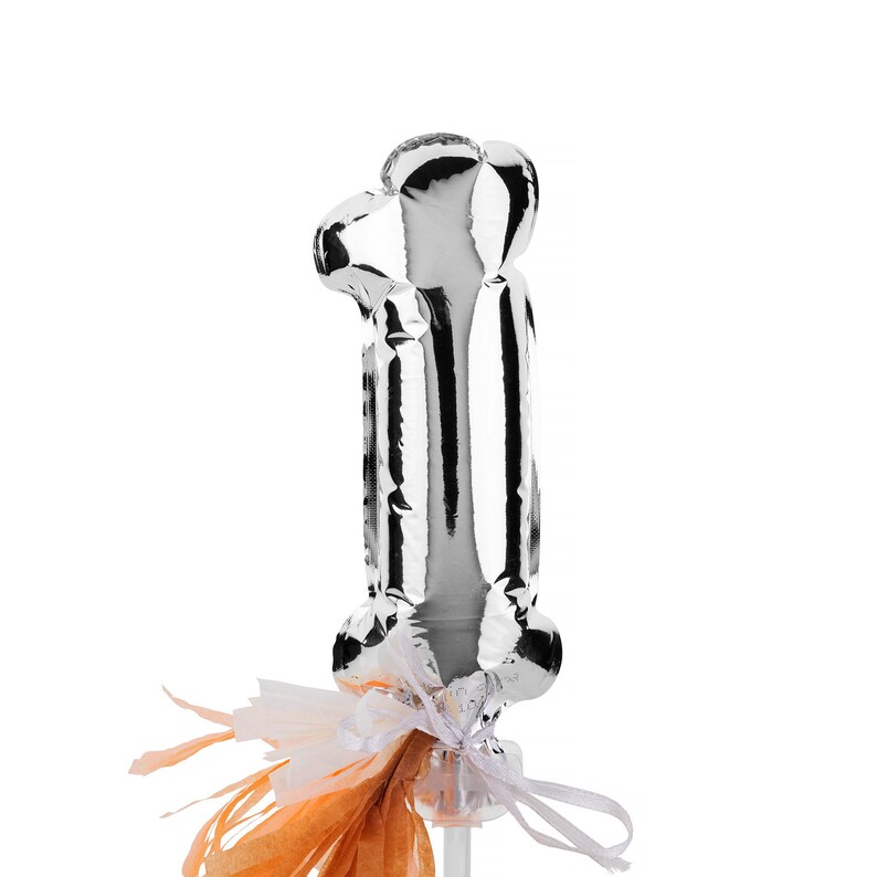 Mini Number Balloon Tassel Cake Topper With Candles Silver Etsy