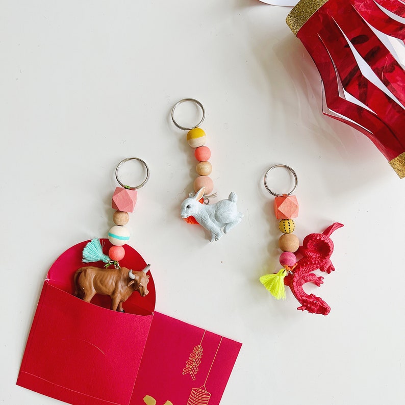 DIY Chinese Zodiac Craft Kit Good Luck Keychain Activity Kit Etsy