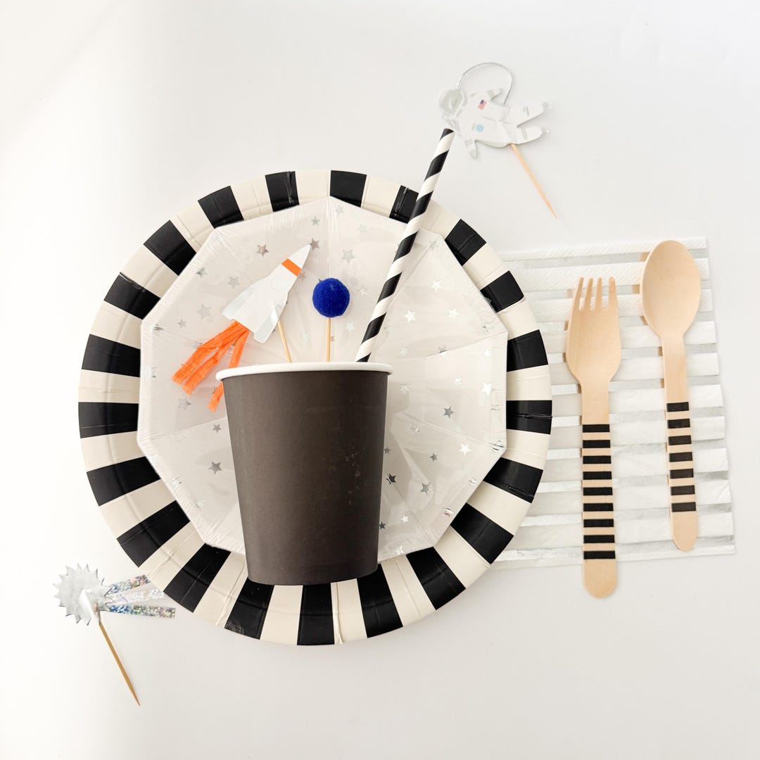 Two the Moon Party Kit, Outer Space Birthday Decorations, Space Theme ...