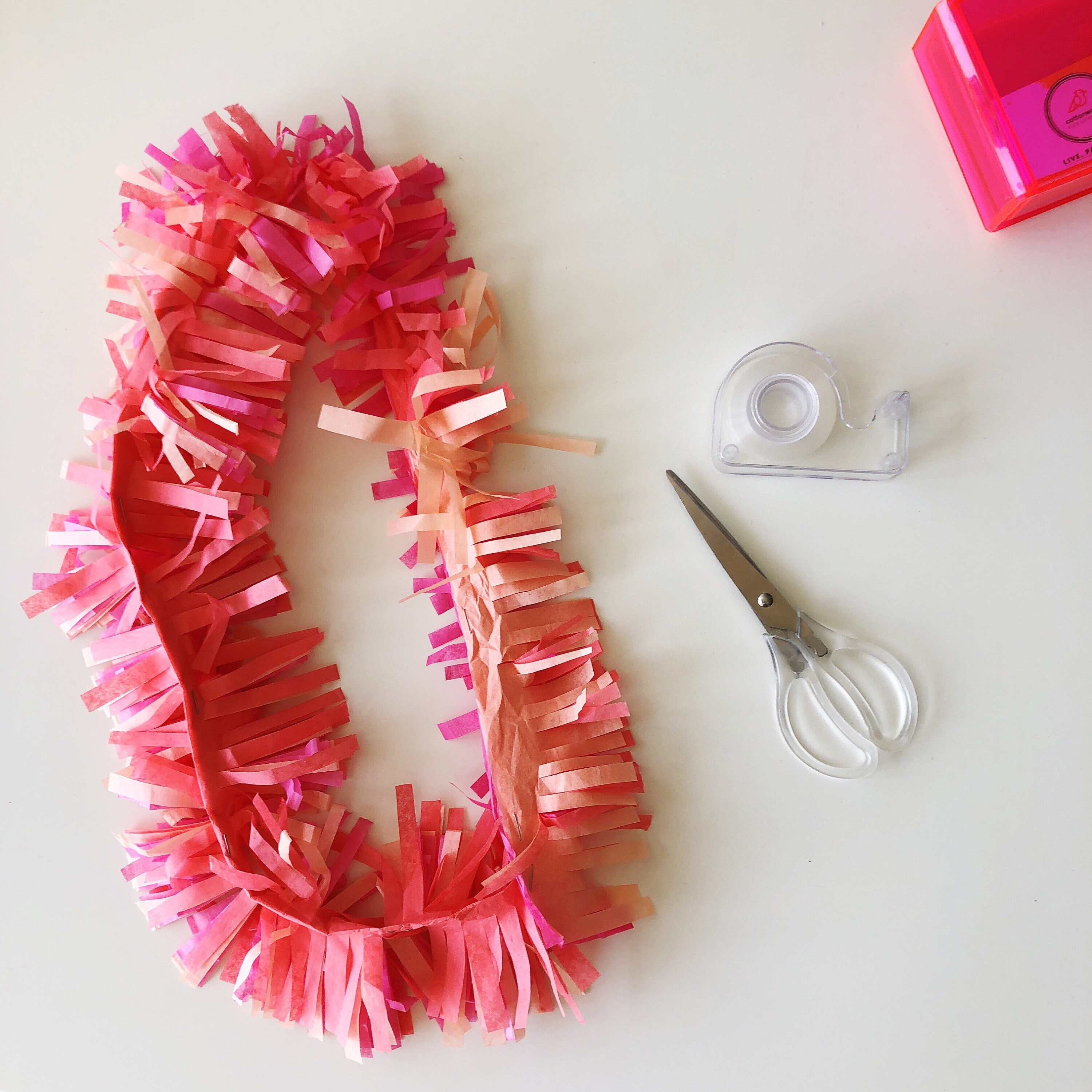 DIY Tissue Paper Fringe Lei Mini Activity Kids Activity Etsy
