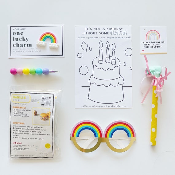 Deluxe Kids Rainbow Party Favor Bag Kids Birthday Unicorn Birthday Party  Rainbow Theme Guest Favor Rainbow Handouts 