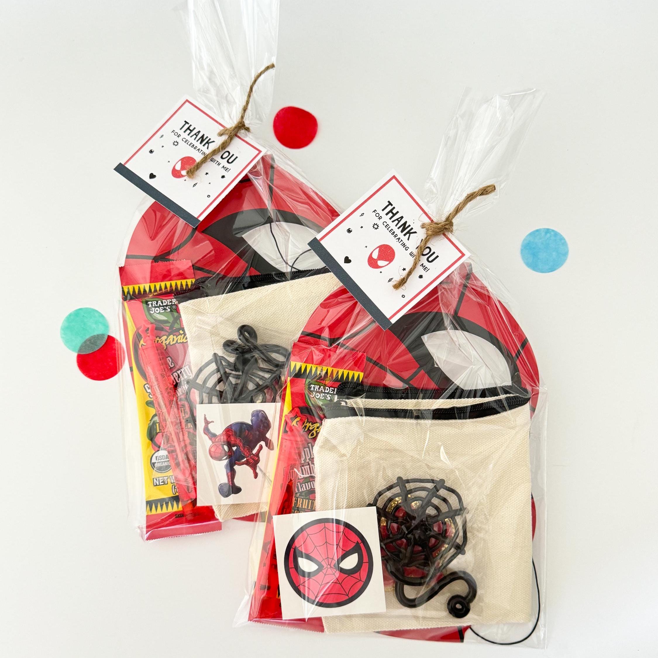 SuperHero Kids Party Favor Bag | Custom Kids Comic Birthday Party | Superhero spider Theme Guest Favor | Spider Super Hero Party Favor