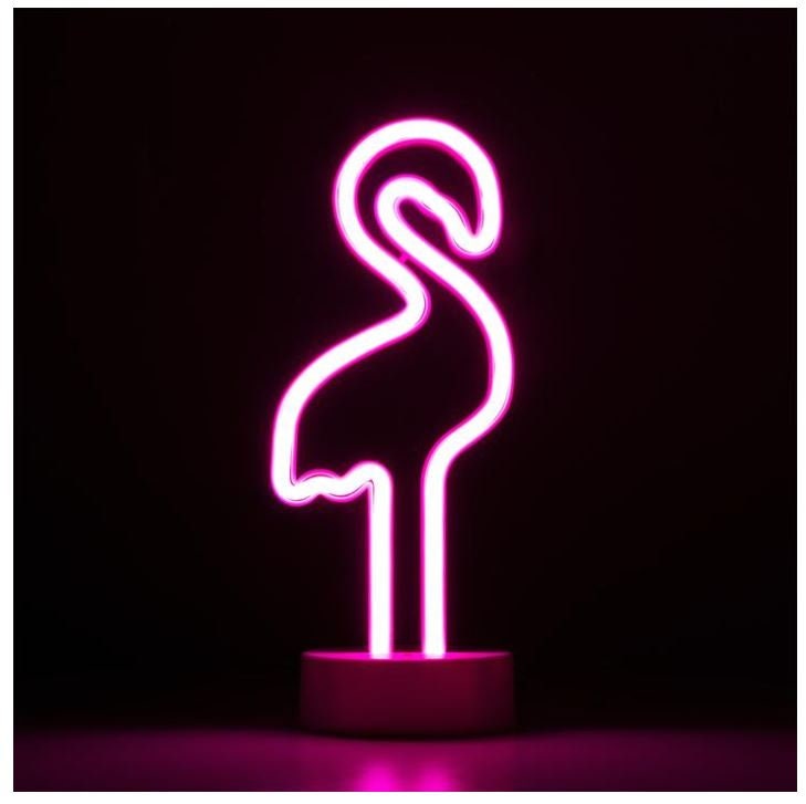 LED Neon Light Flamingo/ Rocket Kids Wall Lamp Night Light Party Christmas Gift 