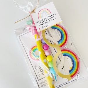 Kids Rainbow Party Favor Bag | Kids Birthday Unicorn Birthday Party | Rainbow Theme Guest Favor | Rainbow Handouts