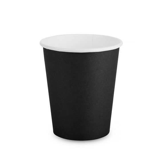 Matte Black Party Paper Cups Set of 32 Black Party Decor 