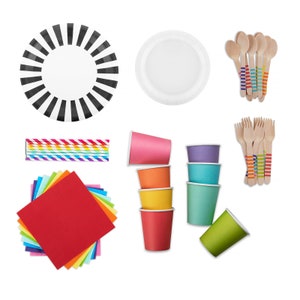 Rainbow Party Kit. Kids Birthday Party Decor. Colorful Rainbow Art Party. Party In a Box. Rainbow Decor