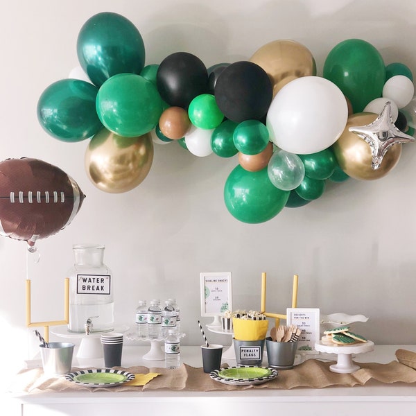 Football Themed Balloon Garland Etsy