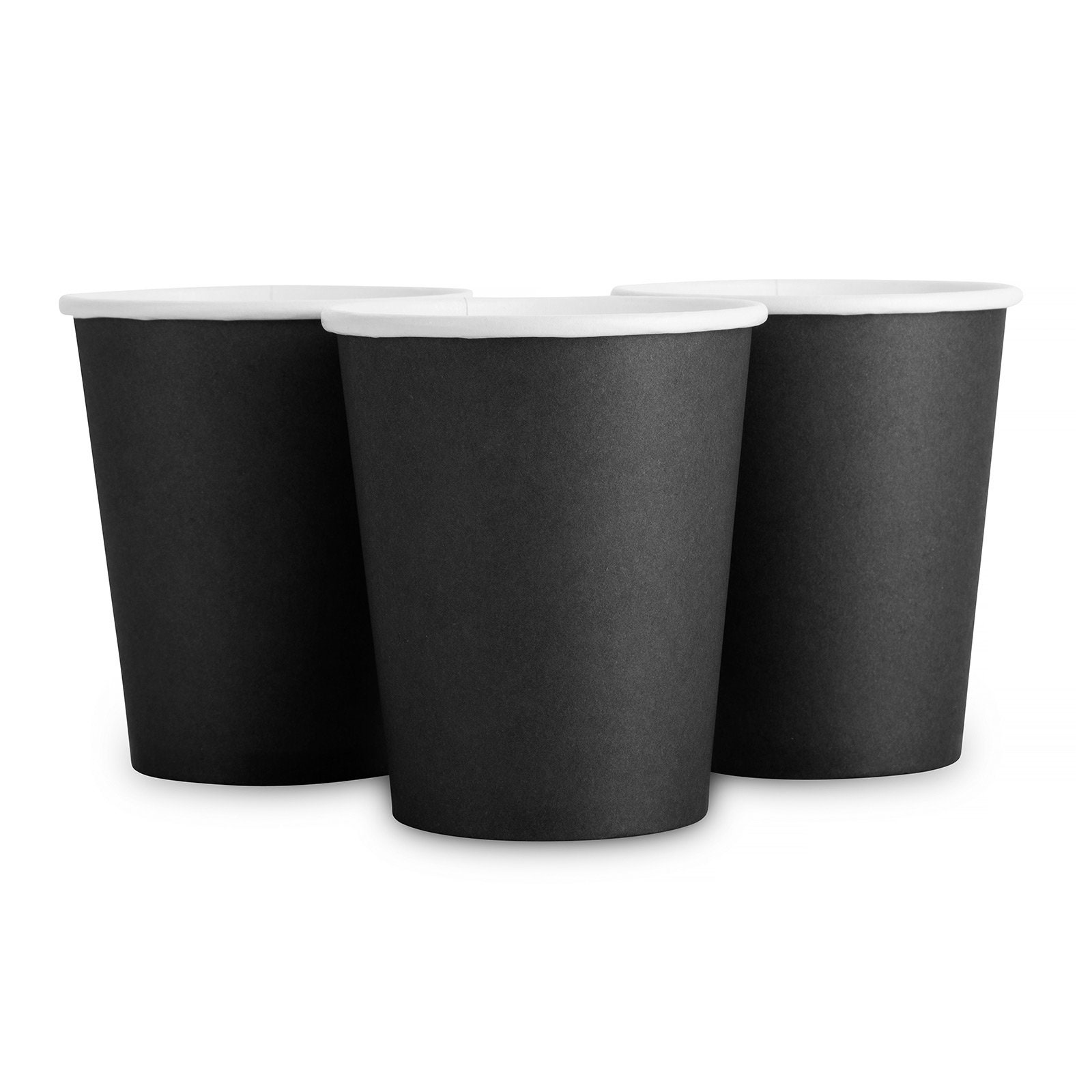 Matte Black Party Paper Cups Set of 32 Black Party Decor 
