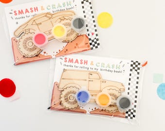 DIY Kids Monster Truck Theme Paint Party Favor | Monster Jam Theme Party Favor | Smash and Crash | Kids Monster Car Painting Activity Set