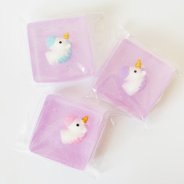 SURPRISE Mini Unicorn Square Soap Kids Party Favor Gift | Pastel Unicorn Party Favor | Party Favor Stuffer | Goodie Bag Idea