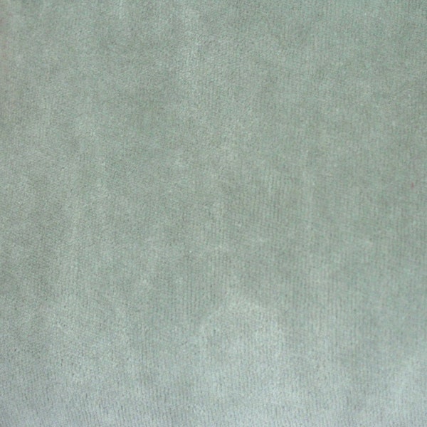 R Ökotex ~ tessuto Nicki verde-blu in velluto di cotone venduto al metro come nuovo