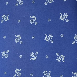 Traditional fabric ~ Flowers & dots royal blue ~ Dirndl fabric Cotton fabric blue apron