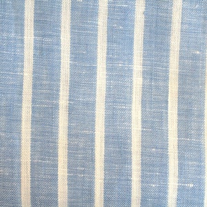 80 x 148 cm remaining piece of linen fabric Ökotex light blue wide stripes 125 g/m2 ~ linen blue