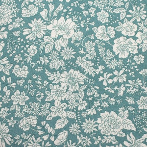 Cotton fabric Liberty London ~ Emily Belle petrol flowers Millefleurs Ökotex