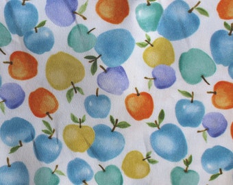 Cotton fabric Ökotex ~ blue orange apples series Florencia Blümchen