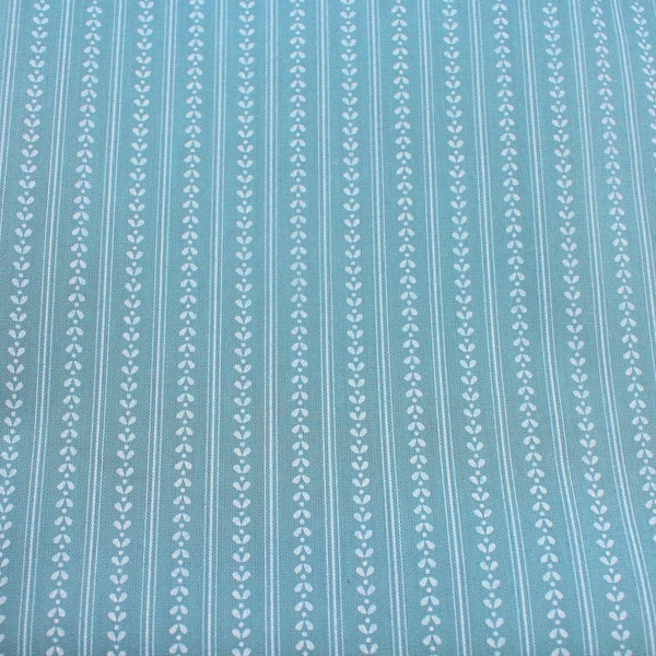 Traditional costume fabric ~ aqua blue tendrils ~ dirndl fabric apron fabric cotton fabric