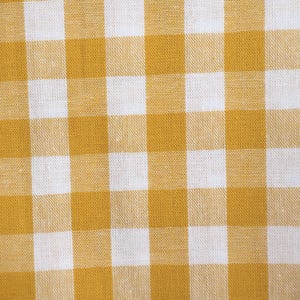 Ökotex cotton fabric ochre large check (check size 0.7 x 0.8 cm) checked