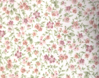 148 x 170 cm Reststück Baumwollstoff ~ rosa Petites Fleurs Baumwolle Ökotex Popelin Florencia